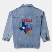 Bluebonnets Texas Staat Floral Lupine Jeansjacke (Rückseite)