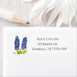 Bluebonnets Texas State Flowers Lupine Watercolor