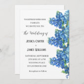 Bluebonnets Texas Watercolor Floral Wedding Einladung (Vorne/Hinten)