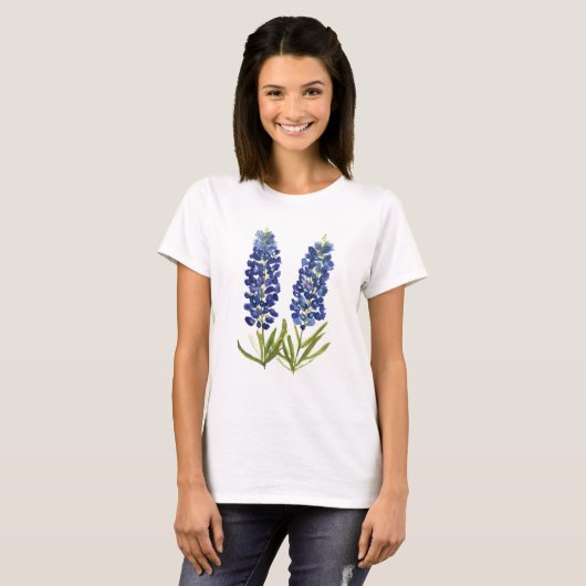 Bluebonnets Texas Wildblumen Lupine T-Shirt (Vorne ganz)