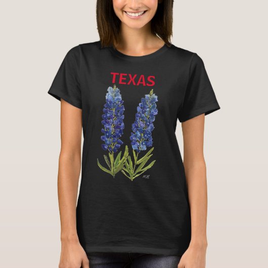 Bluebonnets Texas Wildblumen Lupine T-Shirt (Vorderseite)