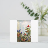 Bluebonnets und Canna Lilies Postkarte (Stehend Vorderseite)