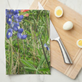 Bluebonnets und indische Pinsel Geschirrtuch (Viertel Falte)