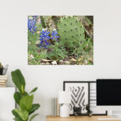 Bluebonnets und Prickly Birne Poster (Heimbüro)