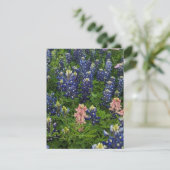 Bluebonnets und Snapdragons Feiertagskarte (Stehend Vorderseite)