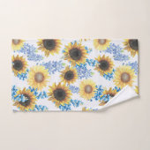 Bluebonnets und Sonnenblumen Badhandtuch Set (Handtuch)