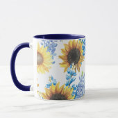 Bluebonnets und Sonnenblumen Tasse (Links)