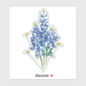Bluebonnets und Wildblumen Aufkleber (Blatt)