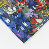 Bluebonnets und Wildblumen Fleecedecke (Ecke)