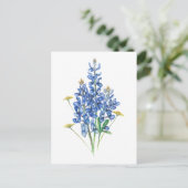 Bluebonnets und Wildblumen Postkarte (Stehend Vorderseite)
