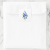 Bluebonnets und Wildblumen Quadratischer Aufkleber (Tasche)