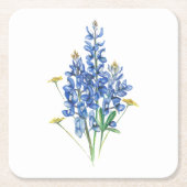 Bluebonnets und Wildblumen Rechteckiger Pappuntersetzer (Vorderseite)