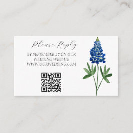 Bluebonnets Wasserfarbene Blume Blumenhochzeit Begleitkarte