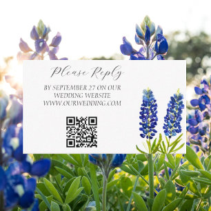 Bluebonnets Wasserfarbene Blume Blumenhochzeit Begleitkarte