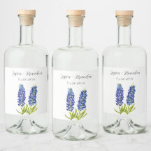 Bluebonnets Watercolor Blue Blume Floral Wedding
