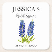 Bluebonnets Wildblume Blue Bllower Brautparty Rechteckiger Pappuntersetzer (Vorderseite)