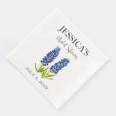 Bluebonnets Wildblume Blue Bllower Brautparty Serviette (Ecke)
