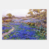 Bluebonnets Wrapping Paper Flat Sheet Set 3 Geschenkpapier Set (Vorderseite)