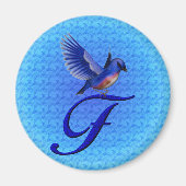 Bluebrd Monogram Initial F Magnet (Vorne)