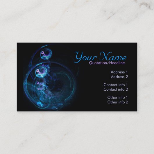 BlueBubbles Business Card Visitenkarte (Vorderseite)