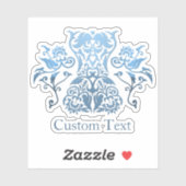 Bluecorset Damask Symbol Aufkleber (Blatt)