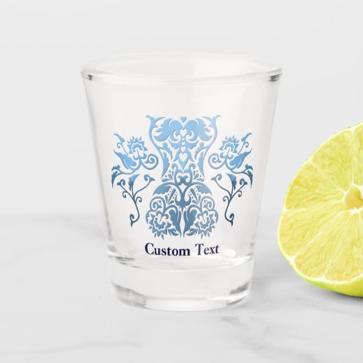 Bluecorset Damask Symbol Schnapsglas (Vorderseite)