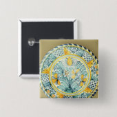 Bluedash Delftware Ladegerät, Lambeth Tonwaren Button (Vorne & Hinten)