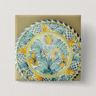 Bluedash Delftware Ladegerät, Lambeth Tonwaren Button