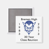 BlueDevil, Bremen High 30 Year Class Wiedersehen Magnet (Vorderseite/Rückseite)