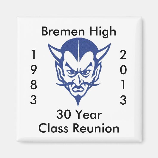 BlueDevil, Bremen High 30 Year Class Wiedersehen Magnet (Vorne)