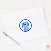 Bluedog Jefferson Runder Aufkleber (Umschlag)