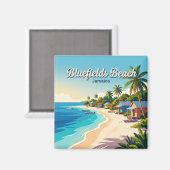 Bluefields Beach Jamaika Magnet (Vorderseite/Rückseite)