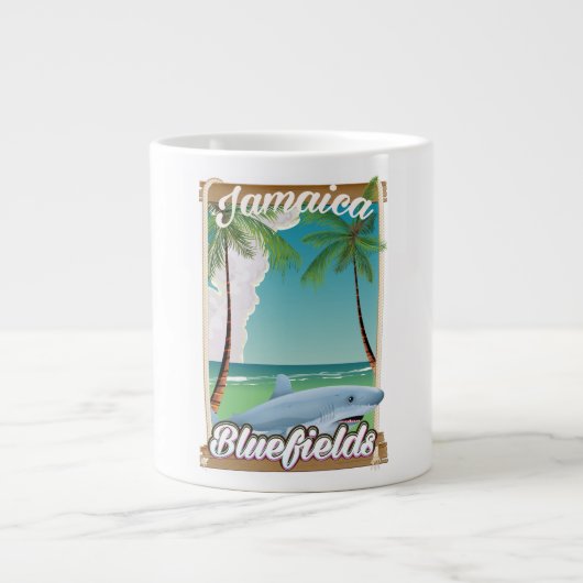 Bluefields, Jamaika Beach Ferien Poster. Jumbo-Tasse (Vorderseite)