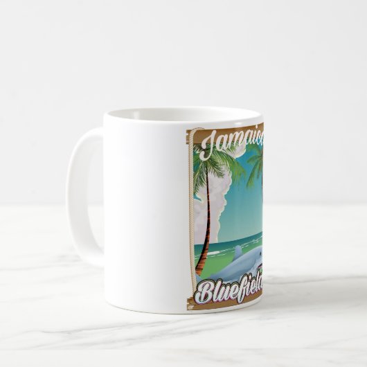 Bluefields, Jamaika Beach Ferien Poster. Kaffeetasse (Vorderseite Links)