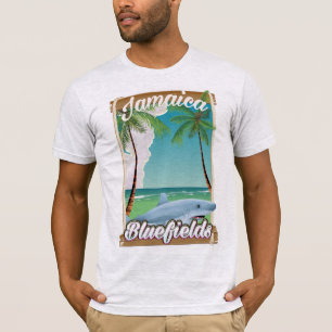 Bluefields, Jamaika-Strandferienplakat T-Shirt