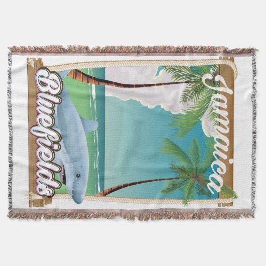 Bluefields, Jamaika Strandurlaubposter. Decke (Vorderseite)