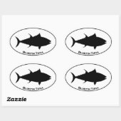 Bluefin-Thunfisch-Ikone Ovaler Aufkleber (Blatt)