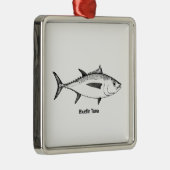 Bluefin-Thunfisch (Vintage Illustration) Ornament Aus Metall (Rechts)