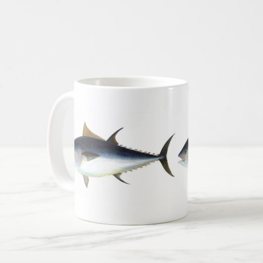 Bluefin-Thunfischillustration Kaffeetasse (Vorderseite Links)