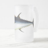 Bluefin-Thunfischillustration Mattglas Bierglas (VorderseiteRechts)