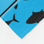 Bluefinthunfischmuster blaues Schwarzes des Fleecedecke (Ecke)