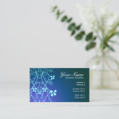 blueFlorali Business Card Visitenkarte (Stehend Vorderseite)