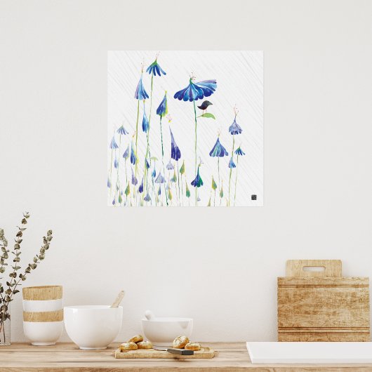 BLUEFLOWERRAIN POSTER (Küche)