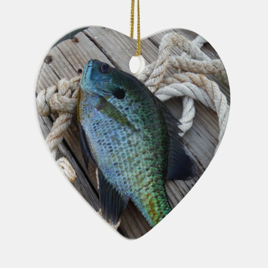 Bluegill auf Dock Keramikornament (Rechts)