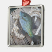 Bluegill auf Dock Ornament Aus Metall (Links)