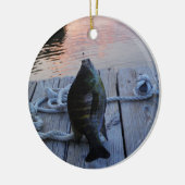 Bluegill bei Sonnenuntergang Lake Arrowhead Keramik Ornament (Links)