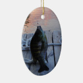 Bluegill bei Sonnenuntergang Lake Arrowhead Keramik Ornament (Rechts)
