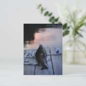 Bluegill bei Sonnenuntergang Lake Arrowhead Postkarte (Stehend Vorderseite)