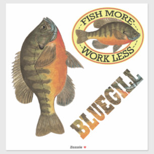 Bluegill Bream Fishing Angler Aufkleber