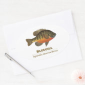 Bluegill Bream Fishing Ovaler Aufkleber (Umschlag)